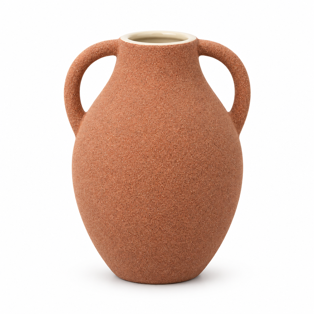 Ceramic Flower Vase with Twin Handles – 25cm