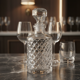 Diamond-Cut Glass Decanter - 750ml