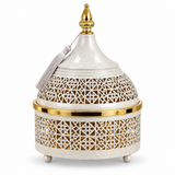 طاجن معدني ذهبي وكريمي - 20×25 سم