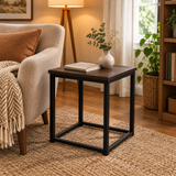 Wooden and Metal Coffee Table - 33×30cm