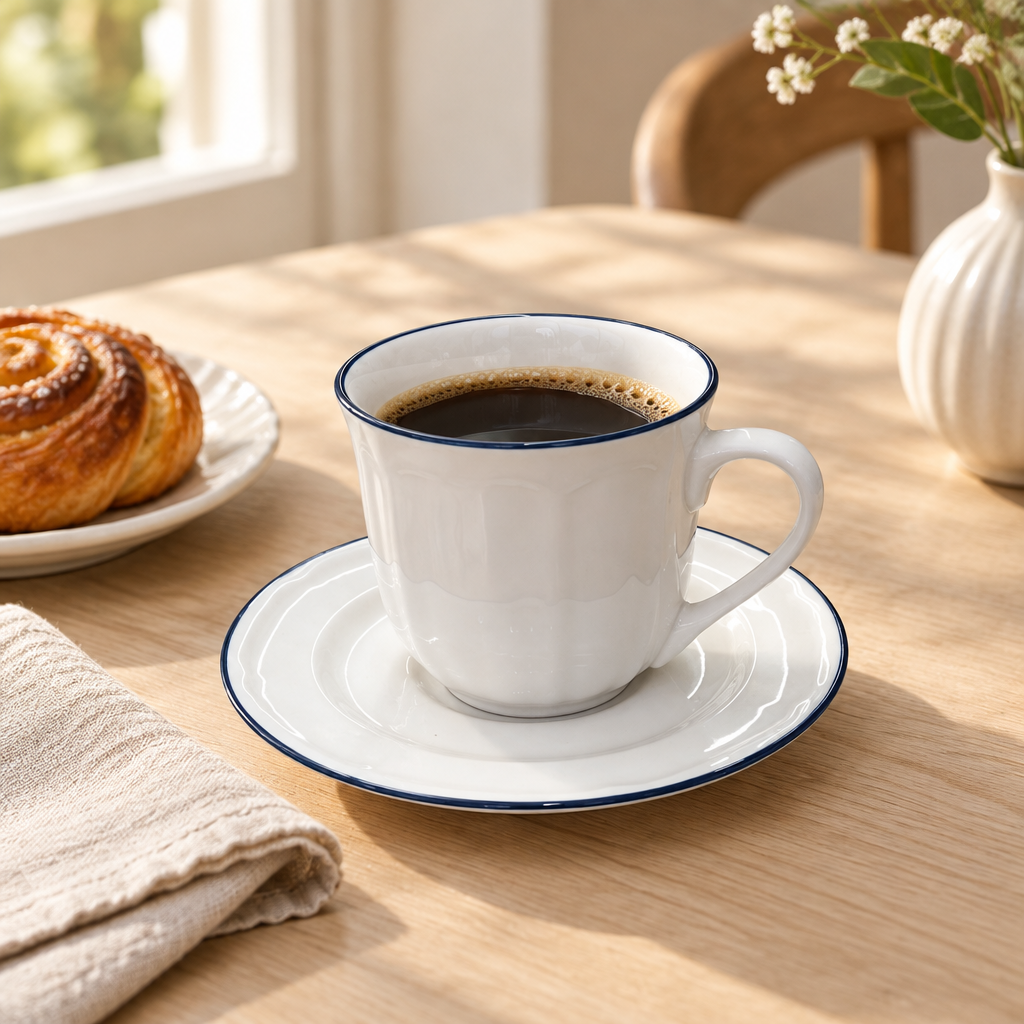 Luhpar Ceramic Cup & Saucer Set - 235ml
