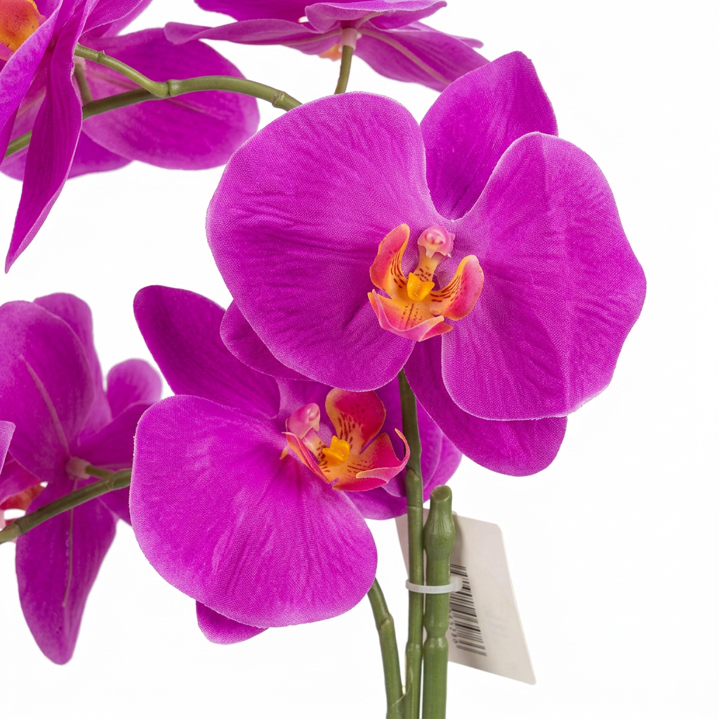 Artificial Plastic Orchid Plant with Ceramic Pot Purple - 45cm