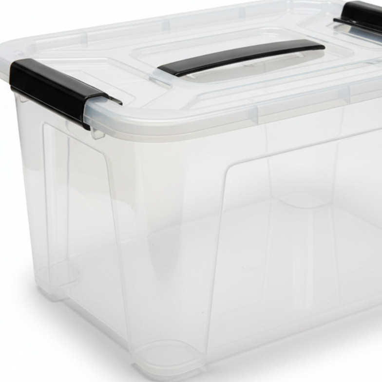 Marcola Clear Plastic Storage Box with Lid - 9 Liter
