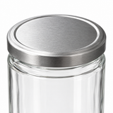 Nautilus Glass Jar with Silver Lid - 420ml