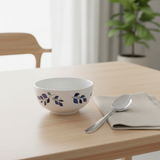Henlee White & Blue Melamine Soup Bowl - 4.5 Inch