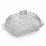 Glass Butter Dish with Decorative Lid – 15×10cm