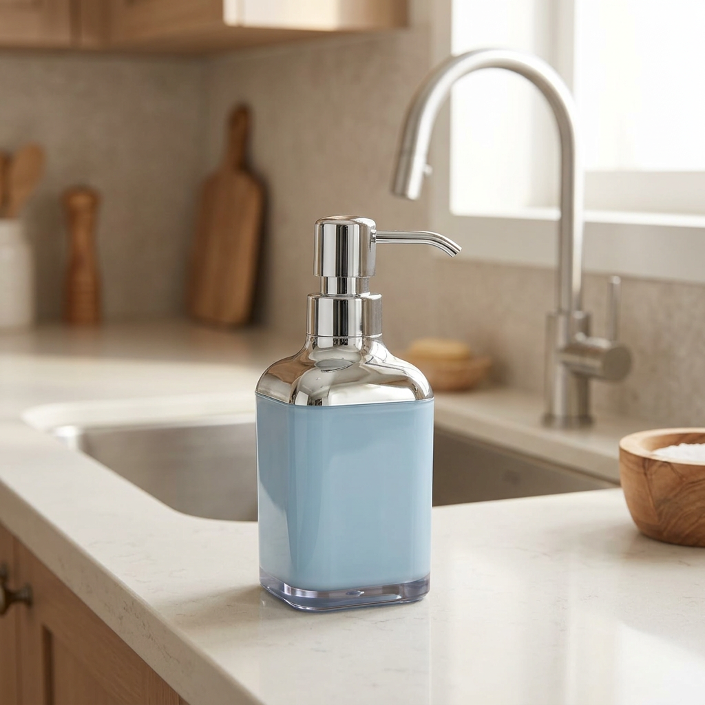 Acrylic Liquid Soap Dispenser Light Blue - 400ml