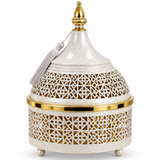 طاجن معدني ذهبي وكريمي - 23×25 سم