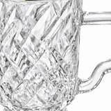 Textured Glass Mug with Gold-Coloured Rim – 250ml