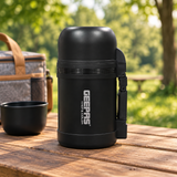 Geepas Stainless Steel Vacuum Flask Black - 600ml