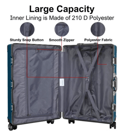 Cabinpro CP001 Ultra - Durable 28 - Inch Aluminium Frame Polycarbonate Travel Trolley Suitcase – Dark Blue Premium Edition - Al Kabayel Discount CentreCabinpro CP001 Ultra - Durable 28 - Inch Aluminium Frame Polycarbonate Travel Trolley Suitcase – Dark Blue Premium EditionCabin LuggageCABINPROAl Kabayel Discount Centre