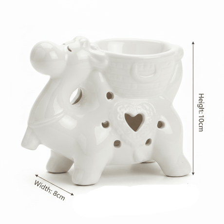 Camel Shape Ceramic Oil Burner 10×8 cm - White / Sage Green - Al Kabayel Discount CentreCamel Shape Ceramic Oil Burner 10×8 cm - White / Sage GreenHome Décor AccentsAKDCAl Kabayel Discount Centre