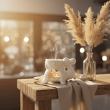 Camel Shape Ceramic Oil Burner 10×8 cm - White / Sage Green - Al Kabayel Discount CentreCamel Shape Ceramic Oil Burner 10×8 cm - White / Sage GreenHome Décor AccentsAKDCAl Kabayel Discount Centre