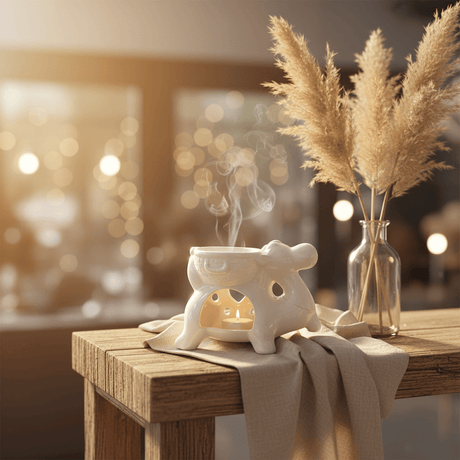 Camel Shape Ceramic Oil Burner 10×8 cm - White / Sage Green - Al Kabayel Discount CentreCamel Shape Ceramic Oil Burner 10×8 cm - White / Sage GreenHome Décor AccentsAKDCAl Kabayel Discount Centre