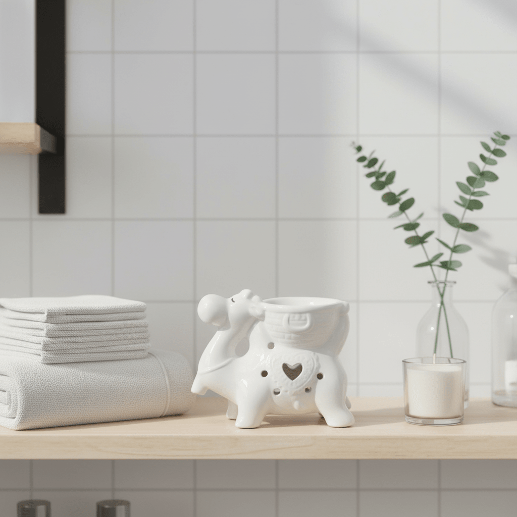 Camel Shape Ceramic Oil Burner 10×8 cm - White / Sage Green - Al Kabayel Discount CentreCamel Shape Ceramic Oil Burner 10×8 cm - White / Sage GreenHome Décor AccentsAKDCAl Kabayel Discount Centre