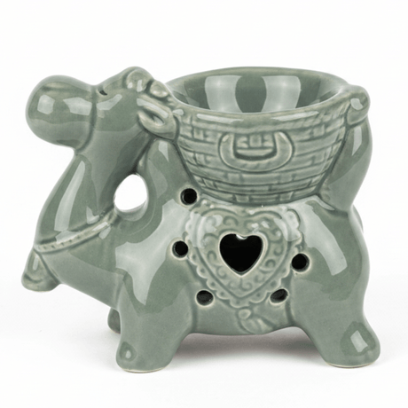 Camel Shape Ceramic Oil Burner 10×8 cm - White / Sage Green - Al Kabayel Discount CentreCamel Shape Ceramic Oil Burner 10×8 cm - White / Sage GreenHome Décor AccentsAKDCAl Kabayel Discount Centre