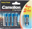 CAMELION AA Digi Alkaline Battery 1.5V, Pack of 4+2 - Al Kabayel Discount CentreCAMELION AA Digi Alkaline Battery 1.5V, Pack of 4+2BatteriesCAMELIONAl Kabayel Discount Centre