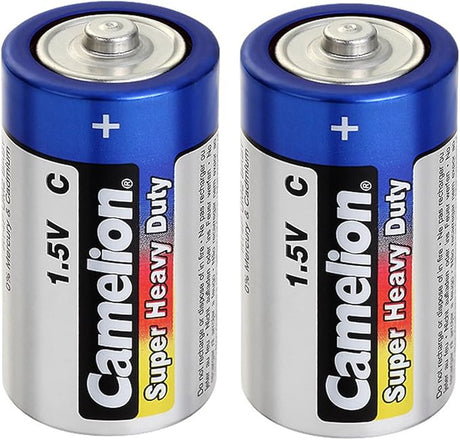 CAMELION Type C Super Heavy Duty Carbon Zinc Battery 1.5V, Pack of 2 - Al Kabayel Discount CentreCAMELION Type C Super Heavy Duty Carbon Zinc Battery 1.5V, Pack of 2BatteriesCAMELIONAl Kabayel Discount Centre