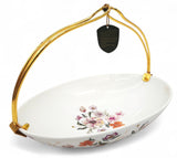 Candy Tray 30Cm White Floral Design With Gold Holder - Al Kabayel Discount CentreCandy Tray 30Cm White Floral Design With Gold HolderServing TraysAKDCAl Kabayel Discount Centre