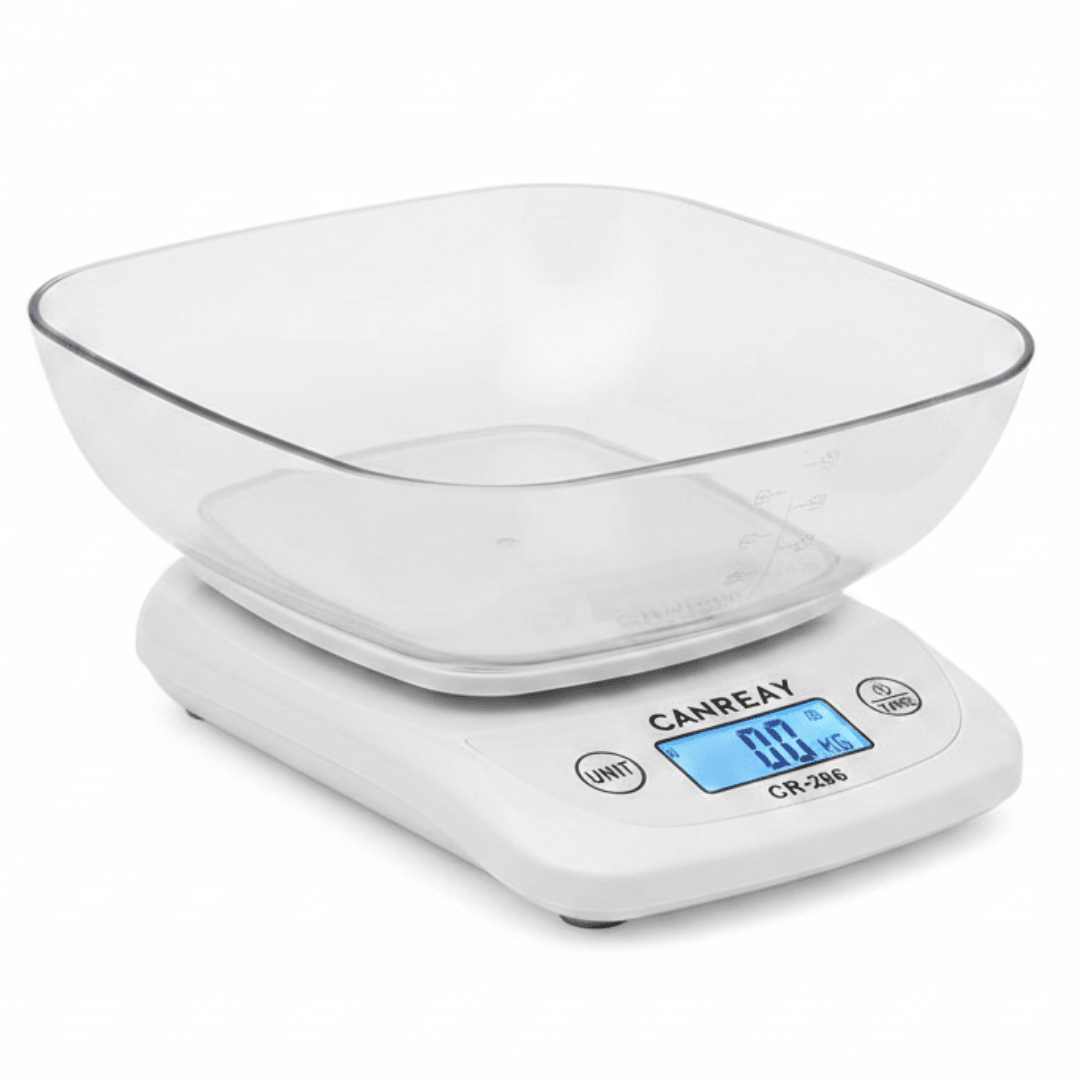 Canreay Electronic Kitchen Scale with Bowl – CR-286 | Max 7kg | LCD Display | Assorted Colors - Al Kabayel Discount CentreCanreay Electronic Kitchen Scale with Bowl – CR-286 | Max 7kg | LCD Display | Assorted ColorsKitchen Utensils & GadgetsCANREAYAl Kabayel Discount Centre