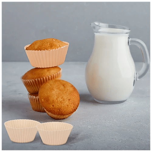 CASASUNCO Silicon Muffin Cups 4pc, Reusable Cupcake Liners,Srtip Design, Peach - SK3230 - Al Kabayel Discount CentreCASASUNCO Silicon Muffin Cups 4pc, Reusable Cupcake Liners,Srtip Design, Peach - SK3230Cookware AccessoriesCASASUNCOAl Kabayel Discount Centre