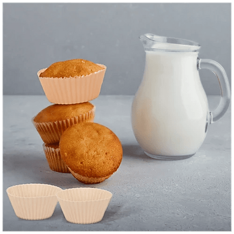 CASASUNCO Silicon Muffin Cups 4pc, Reusable Cupcake Liners,Srtip Design, Peach - SK3230 - Al Kabayel Discount CentreCASASUNCO Silicon Muffin Cups 4pc, Reusable Cupcake Liners,Srtip Design, Peach - SK3230Cookware AccessoriesCASASUNCOAl Kabayel Discount Centre