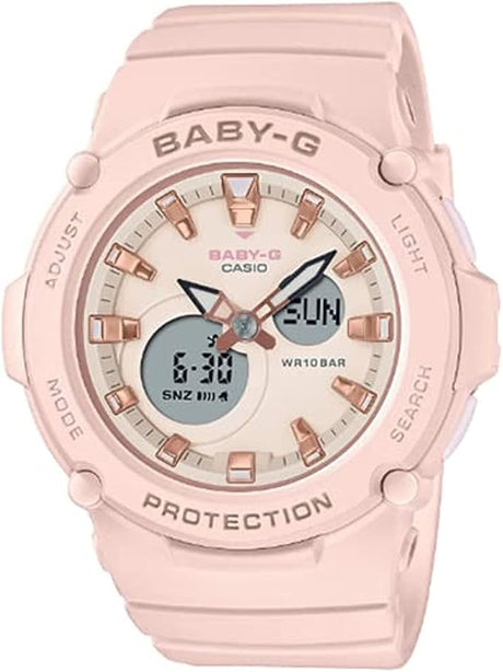 Casio Baby - G BGA - 275 - 4A analog - digital watch with a peach resin case and strap, and a cream - colored dial - Al Kabayel Discount CentreCasio Baby - G BGA - 275 - 4A analog - digital watch with a peach resin case and strap, and a cream - colored dialWatchesCASIOAl Kabayel Discount Centre
