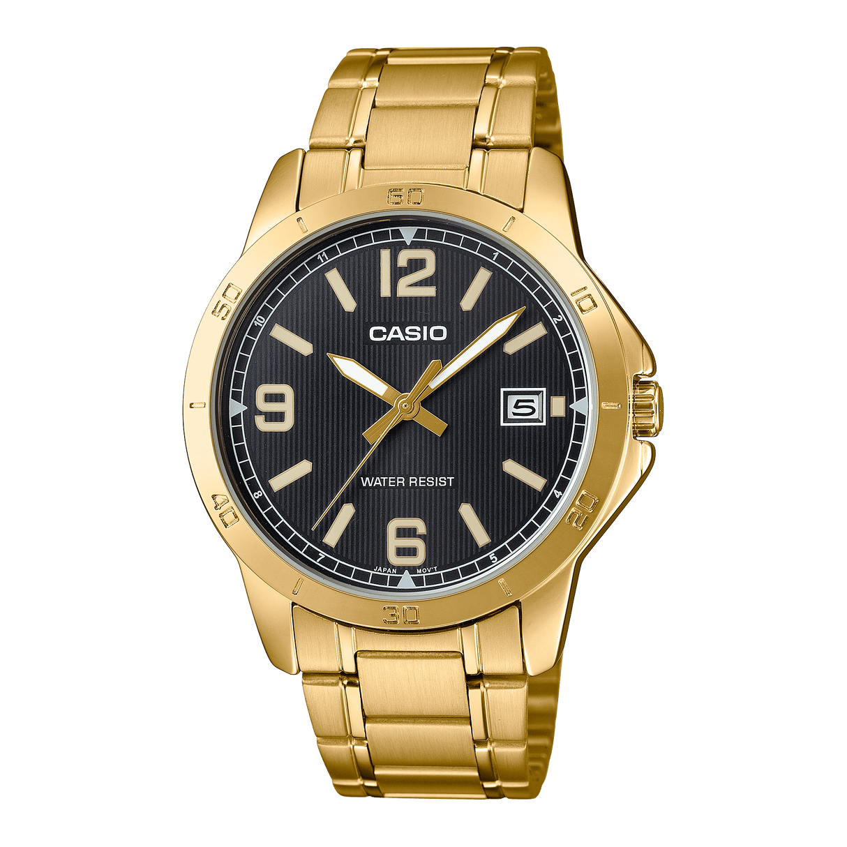 Casio Men's Enticer Black Dial Gold - Tone Stainless Steel Watch - MTP - V004G - 1BUDF - Al Kabayel Discount CentreCasio Men's Enticer Black Dial Gold - Tone Stainless Steel Watch - MTP - V004G - 1BUDFWatchesCASIOAl Kabayel Discount Centre