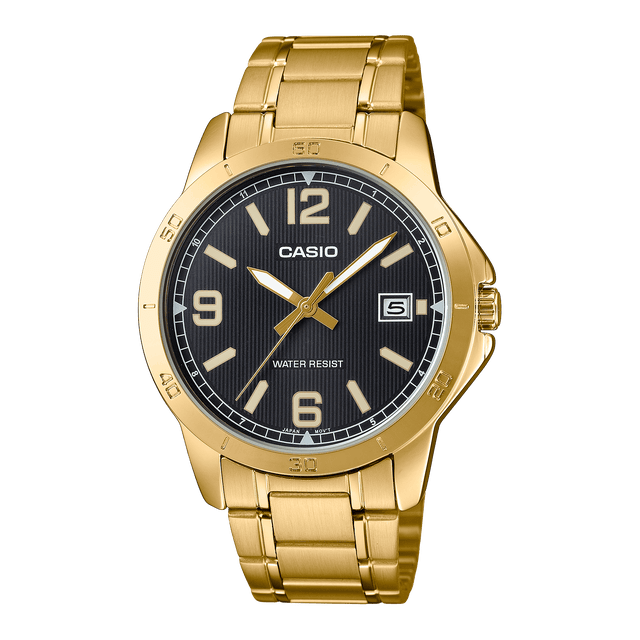 Casio Men's Enticer Black Dial Gold - Tone Stainless Steel Watch - MTP - V004G - 1BUDF - Al Kabayel Discount CentreCasio Men's Enticer Black Dial Gold - Tone Stainless Steel Watch - MTP - V004G - 1BUDFWatchesCASIOAl Kabayel Discount Centre