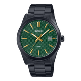 Casio Men's MTP - VD03B - 3A Analog Watch with Green Dial and Black Stainless Steel Band - Al Kabayel Discount CentreCasio Men's MTP - VD03B - 3A Analog Watch with Green Dial and Black Stainless Steel BandWatchesCASIOAl Kabayel Discount Centre
