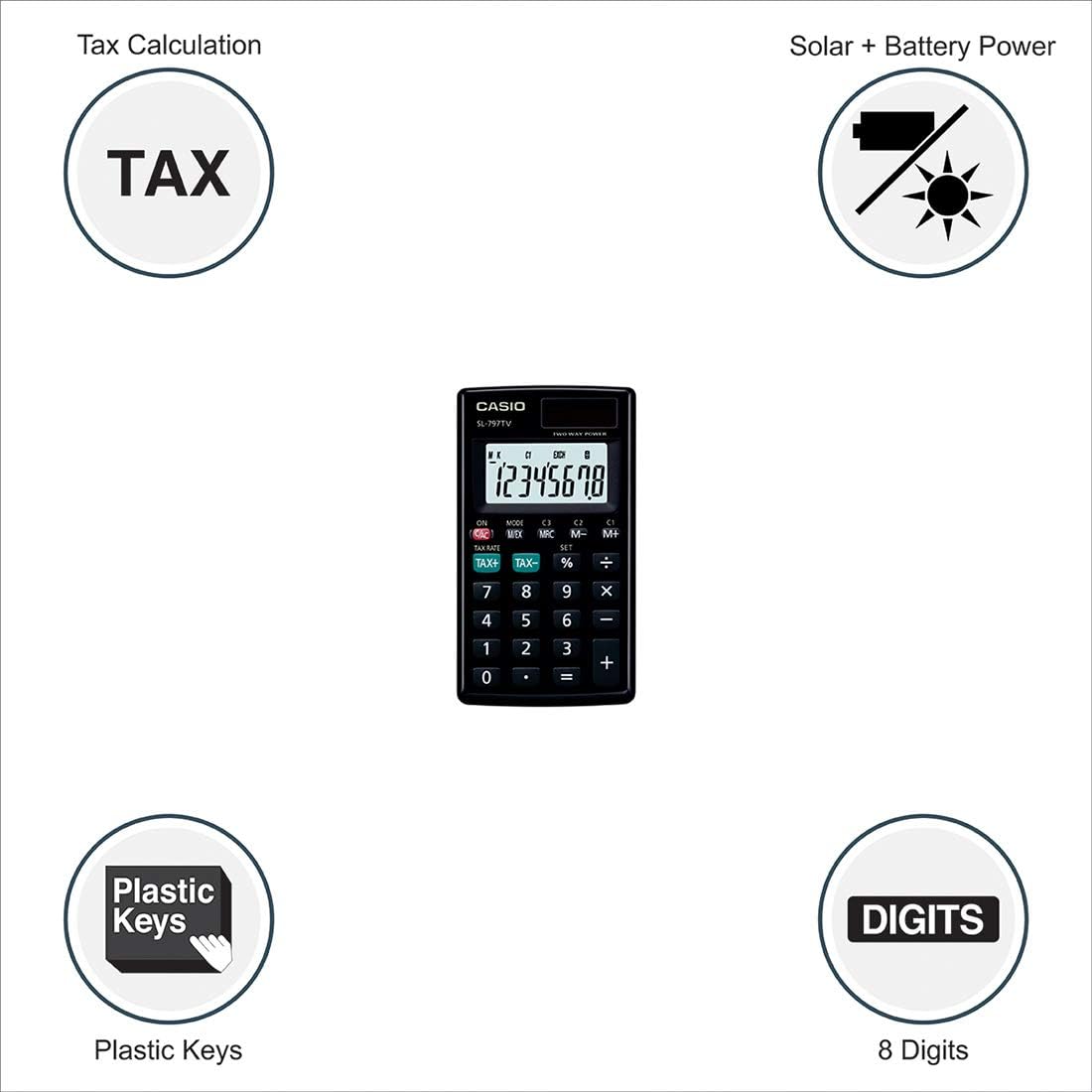 Casio SL - 797TVBK Portable Calculator - Al Kabayel Discount CentreCasio SL - 797TVBK Portable CalculatorCalculatorsCASIOAl Kabayel Discount Centre
