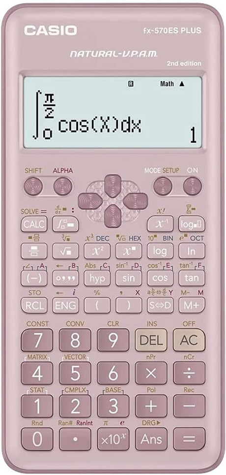 Casio Standard Scientific Calculators Non Programmable 10+2 Digits 417 Functions Pink Color FX - 570ESPLUS2PKWDT - Al Kabayel Discount CentreCasio Standard Scientific Calculators Non Programmable 10+2 Digits 417 Functions Pink Color FX - 570ESPLUS2PKWDTCalculatorsCASIOAl Kabayel Discount Centre
