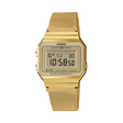 Casio Vintage Collection A700WMG - 9ADF unisex gold - tone stainless steel mesh band digital watch. - Al Kabayel Discount CentreCasio Vintage Collection A700WMG - 9ADF unisex gold - tone stainless steel mesh band digital watch.WatchesCASIOAl Kabayel Discount Centre