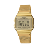 Casio Vintage Collection A700WMG - 9ADF unisex gold - tone stainless steel mesh band digital watch. - Al Kabayel Discount CentreCasio Vintage Collection A700WMG - 9ADF unisex gold - tone stainless steel mesh band digital watch.WatchesCASIOAl Kabayel Discount Centre