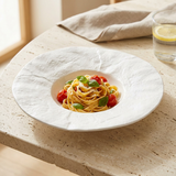 Textured Ceramic Bowl White - 23cm
