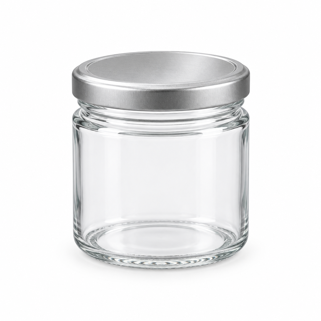 Nautilus Glass Jar with Silver Lid – 300ml