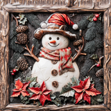 Ceramic Coated Square Christmas Coaster - 11cm