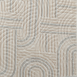 Carpet Ivory with Taupe & Light Grey Abstract Pattern