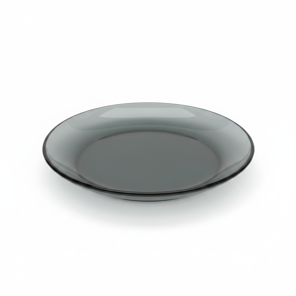 Borosil Tinted Glass Plate Grey - 7.5 Inch