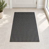 Black Rubber Mat with Open-Hole Design, 100 × 150 cm
