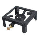 MAJESTIC Compact Cast Iron Portable Gas Stove 25×25×11 cm – Heavy Duty Single Burner Outdoor Camping Cooker