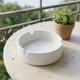 Porceletta Ceramic Ashtray White - 4 Inch
