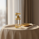 Glass Perfume Bottle Gold - 10cm