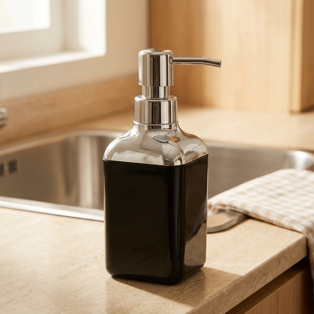 Acrylic Liquid Soap Dispenser Black - 400ml