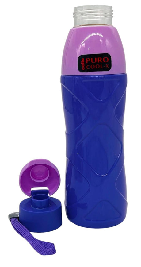 Cello Puro Cool - X Plastic Water Bottle 600ml, Purple - CL1130 - Al Kabayel Discount CentreCello Puro Cool - X Plastic Water Bottle 600ml, Purple - CL1130Water BottlesCELLOAl Kabayel Discount Centre
