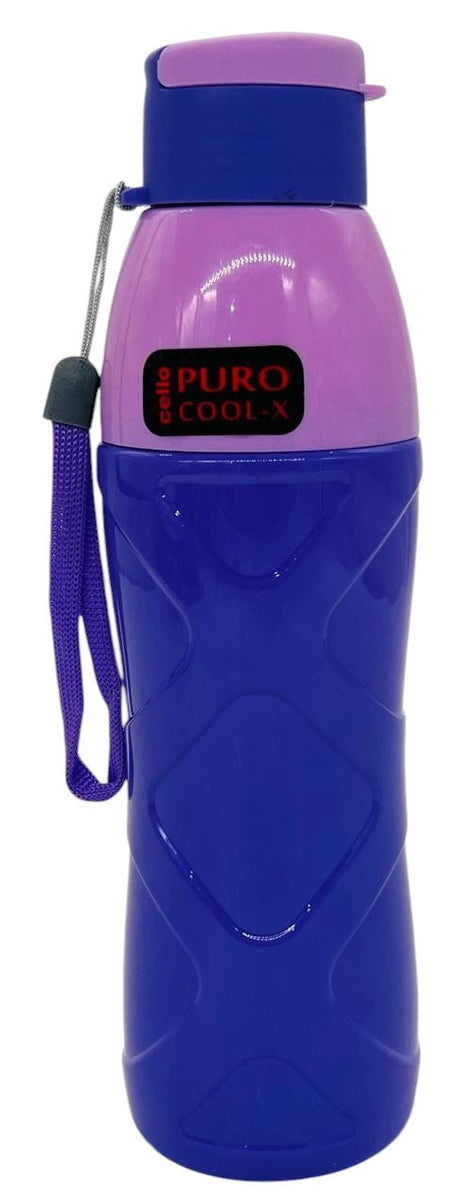 Cello Puro Cool - X Plastic Water Bottle 600ml, Purple - CL1130 - Al Kabayel Discount CentreCello Puro Cool - X Plastic Water Bottle 600ml, Purple - CL1130Water BottlesCELLOAl Kabayel Discount Centre