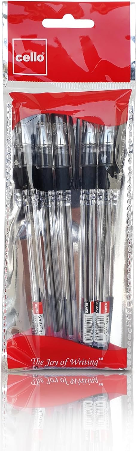 Cello Soft Tip Ball Pen 0.7mm – Black | Pack of 5 - Al Kabayel Discount CentreCello Soft Tip Ball Pen 0.7mm – Black | Pack of 5Pens, Pencils & MarkersCELLOAl Kabayel Discount Centre