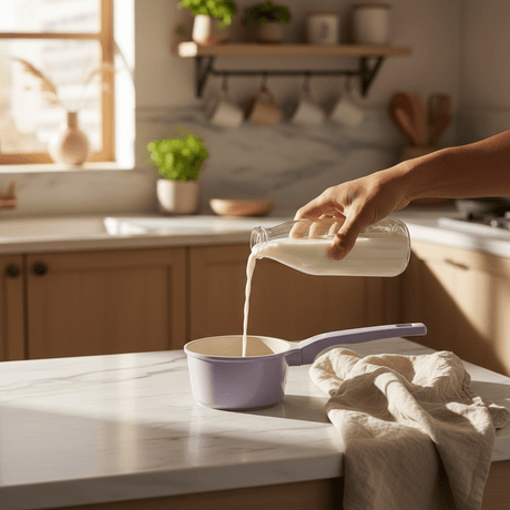 Ceramic Coated Non-Stick Milk Pot 10cm – | Lightweight Metal Body with Speckled Interior | - Al Kabayel Discount CentreCeramic Coated Non-Stick Milk Pot 10cm – | Lightweight Metal Body with Speckled Interior |Frying Pans & SkilletsAKDCAl Kabayel Discount Centre