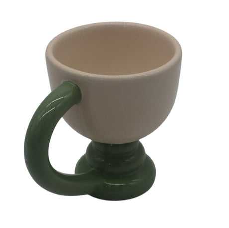 Ceramic Mug in Cream With Refreshing Green Accent – 200ml, Durable and Compact Mug for Hot or Cold Beverages - Al Kabayel Discount CentreCeramic Mug in Cream With Refreshing Green Accent – 200ml, Durable and Compact Mug for Hot or Cold BeveragesMugsAKDCAl Kabayel Discount Centre
