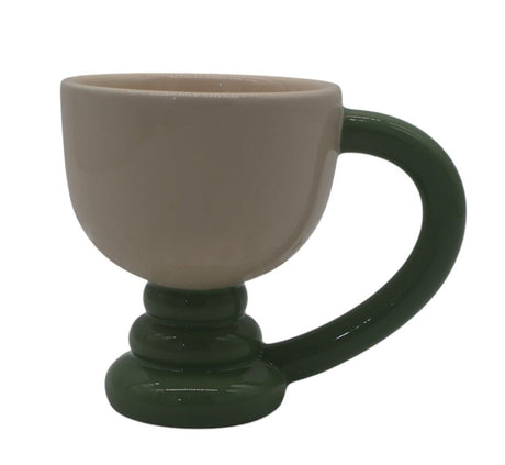 Ceramic Mug in Cream With Refreshing Green Accent – 200ml, Durable and Compact Mug for Hot or Cold Beverages - Al Kabayel Discount CentreCeramic Mug in Cream With Refreshing Green Accent – 200ml, Durable and Compact Mug for Hot or Cold BeveragesMugsAKDCAl Kabayel Discount Centre